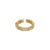 Anillo de cruz de plata de ley S925 juego completo de circonita blogger de Instagram con taladro de destello de lujo ligero de alta resistencia anillo abierto