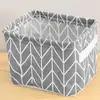 Suministro Directo de Fábrica Estilo Pastoral Simple Caja de Almacenamiento de Escritorio Plegable Bolsa de Almacenamiento de Cosméticos Mini Caja de Papelería de Tela