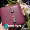 Joia Vintage Pingentes de Água Pedra de Quilate Grande Colar Zircônia Brilhante em Forma de Gota Colar terno