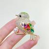 Broche de pássaro pega de alta qualidade, corpete delicado e fofo, anti-luz, alto nível de senso de personalidade, cor de terno, acessórios de alfinete