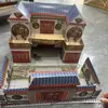 Laço de Papel para Funeral Grande Dobrável Casa de Pátio Papel Vivo Construção de Papel Casa Espiritual Produto Acabado Entrega Venda Direta de Fábrica
