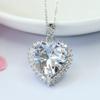 Guan Yu Moda Zircón Corazón Colgante Corazón del Océano Piedra Preciosa Collar para Mujeres Transmisión en Vivo Venta Caliente Mayoreo S3101301