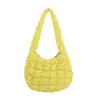 Bolso Plisado Nube Bolso Versátil de Moda Bolso de Hombro Único Bolso Dumpling Gran Capacidad Algodón Relleno de Plumón Bolso de Axila Simple Cruzado