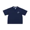 An Gu Yuan Bao 2026 Verão Nova Camiseta Infantil de Manga Curta 32s Solona Meninas Solta Gola Redonda Top