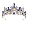 Accesorios para el Cabello Transfronterizos Corona Simple de Princesa Diadema de Pedrería Corona de Pasarela Galvanizada Diadema Suministro de Exportación Directa