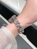 Pulseira de Metal para Relógio Zircônia X Diamante Adequada para Apple Watch 678 Smartwatch Xiaomi 8/9/10 Pulseira em Estoque