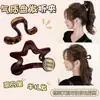 Pinza para el pelo con lazo para cabello fino, horquilla floral vintage de otoño e invierno, nueva y linda pinza de garra 2025