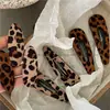 Pinza para el pelo de imitación de gamuza con estampado de leopardo en forma de gota de agua para flequillo, estilo coreano, pasador ovalado para niñas