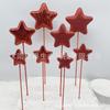 Navidad polvo grueso, polvo fino espuma borde redondo cortes planos de cinco estrellas (3 colores cada uno) Decoración navideña