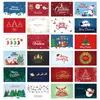 Novos Cartões de Boas Festas de Natal 72 Peças Criativas Véspera de Natal Árvore de Natal Adesivos Conjunto de Cartões de Boas Festas Cartões de Natal