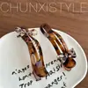 Nuevo Clip de Pelo de Acetato con Estampado de Leopardo de Gama Alta Coreano Clip Perezoso para el Cabello Clip Retro de Moda para Flequillo Clip Lateral Clip Versátil de Pato