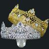 Vintage barroco rei coroa headwear high-end luxo noiva coroa liga diamante grande coroa redonda dos homens