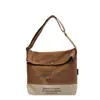 Bolso de Lona Casual Japonés para Viajes de Trabajo Bolso Mensajero para Hombre Diseño Retro Moderno Bolso Cruzado Bolso de Hombro Color Block para Mujer