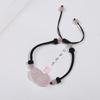 Collar Pixiu de Pareja de Obsidiana Negra Color Cristal de Fresa Cristal Rosa Versión Horizontal Collar Pixiu Colgante Igual a Yan Jiu
