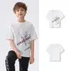 Camiseta Infantil Balabala de Manga Curta Tops para Bebê Menino Estilo Novo Verão 2025 Roupa Infantil Camisa Base de Secagem Rápida para Família