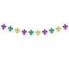 Nova Decoração de Festa de Carnaval Bandeira de Puxar Mardi Gras Baile de Máscaras Banner de Decoração de Fundo Flor de Puxar