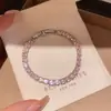 Pulsera de Hebilla Cuadrada de Circonita Chapada en Oro Real de 18k Pulsera Retro de Lujo Ligero de Gama Alta Joyería de Mano para Mujeres