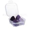 Esponja de Maquillaje Xuanzi con 4 Compartimentos en Forma de Gota de Agua Inclinada, Esponja que No Absorbe Polvo, Esponja Pequeña para Almacenamiento de Cushion, Herramienta Especial para Maquillaje de Artista
