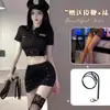 Uniforme Sexy de Policía Talla Grande Lencería Sexy Mostrando Pechos y Glúteos Sin Quitarse Instructora Femenina Uniforme Sexy Látigo de Entrenamiento SM