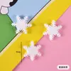 Adornos de Copos de Nieve de Pegamento Suave Hielo y Nieve Repostería Decoración de Pastel de Navidad Accesorios Temáticos de Nieve Fiesta de Cumpleaños Enchufe
