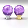 Manija de Bola de Burbuja de Cristal de Agujero Único de 30 mm Base de Aleación de Aluminio Manija de Puerta de Gabinete de Cocina Armario Manija de Cajón