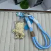 Nuevo Oro Puro 999 Oro Fortuna Mi Pequeño Pony Cadena de Llaves de la Fortuna Dibujos Animados Cadena para Teléfono Móvil Colgante para Bolso