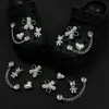 Zapatos de Madera de Moda Hebillas Accesorios Joyería DIY Cadena de Perlas Símbolo de Dólar Accesorios de Pedrería Decoraciones de Zapatos de Gama Alta