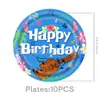 Amazon Nuevo Estilo Bordes Limpios Tema Stilla Fiesta de Cumpleaños Vajilla Desechable Mantel Servilletas Bandeja Decoraciones