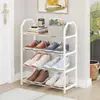 Zapatero Trapezoidal Simple para Uso Doméstico, Colocado en la Entrada, Dormitorio, Habitación, Armario Zapatero de Almacenamiento, Balcón, Estante de Cuatro Niveles, Ahorro de Espacio
