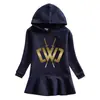 Chad Wild Clay Sudadera con Capucha Vestido para Niños Primavera y Otoño Niña Bebé Algodón Elegante Falda de Moda
