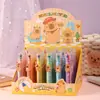 Parche de Resina de Capibara Bolígrafo Fluorescente Tres en Uno Dibujo Animado Bolígrafo de Tres Colores para Diario Bolígrafo Atractivo de Premio para Niños Papelería
