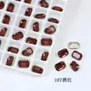 Dongzhou Cristal 8*6 Rectangular Octagonal Fondo Puntiagudo Destello Diamante K9 Vidrio Piedra Preciosa Tallada Alta Calidad Joyería Accesorios para Arte de Uñas