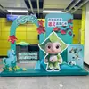 Montagem de Fundo de Evento em Shopping Center, Display Promocional ao Ar Livre, Fundo de Reunião Anual, Tecido Leve Pintado com Spray, Painel de KT Personalizado