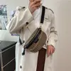 Bolsa de Peito da Moda para Mulheres 2025 Nova Tendência Cool Retro Moda Estilo Coreano Elegante Bolsa de Ombro Xadrez Versátil Bolsa de Cintura Transversal