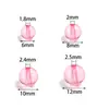 Kit de Materiales para Abalorios de Pulsera de Colores Brillantes DIY, Cuentas Redondas Transparentes de Cristal Acrílico con Agujero Recto