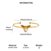 Pulsera de acero inoxidable color miel estilo europeo y americano para mujer, no se decolora, estilo minimalista, sensación de alta gama, pulsera abierta con forma de corazón calado con goteo de aceite