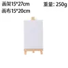 Conjunto de Quadro e Cavalete para Pintura a Óleo em Branco 3 Peças de Quadros + 1 Peça de Cavalete Conjunto para Pintura Manual com Acrílico DIY