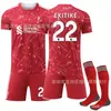 2627 Jersey del Ejército Rojo número de club 11 Salah uniforme de equipo infantil Liverpool local Traje de fútbol Notta