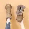 Botas de nieve modernas y elegantes para mujer, nueva colección invierno 2026, con forro polar añadido y diseño engrosado, adecuadas para climas fríos, impermeables, antideslizantes y cálidas, botines