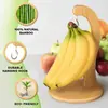 Suporte de Madeira para Armazenamento de Bananas Rack para Armazenamento de Frutas de Mesa Criativo de Madeira Maciça Pendurado para Exibição de Frutas