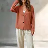Coleção Outono 2026 da Amazon: Novo Cardigã Feminino de Botões com Decote V, Corte Solto, Manga Longa, Estilo Europeu e Americano, Roupa Externa Casual