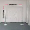 Adereços de casamento: tela de ferro forjado, arco quadrado, estrutura telescópica, cortina de gaze, decorações de palco, ajuste de fundo.