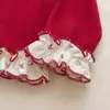 Conjunto de Roupa para Meninas com Patchwork de Renda e Gola Peter Pan com Laço e Babados, Conjunto de Roupa Infantil de Duas Peças, Roupas Infantis Huzhou Zhili Transfronteiriças