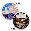 Moneda Conmemorativa del 250 Aniversario de los Estados Unidos, Medalla Conmemorativa Chapada en Oro y Chapada en Plata 1776-2026, Regalo de Comercio Exterior Transfronterizo, Diseño en Relieve