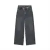 ZA2025 Ropa Nueva de Primavera para Mujer de Comercio Exterior Commuter Leisure Retro Nuevos Jeans de Pierna Ancha de Doble Botonadura