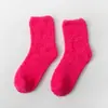 Calcetines de Coral Grueso Planos de Media Caña para Mujer, 23 Colores, Color Caramelo, Calcetines Dulces para Dormir, Calcetines de Piso Cálidos de Coral Grueso en Media Cara