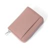 Cartera de Mujer de Piel Vacuna de Capa Superior Japonesa Corta de Cuero Genuino con Capa de Partición RFID Monedero para Monedas Tarjetero