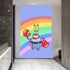 Calamardo Bob Esponja Calamardo Dibujo Animado Tela Colgante Vertical Decoración de Pared para Dormitorio Tela de Fondo Creativa Tapiz Paibig Estrella