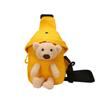 Ins Cute Bear Canvas Bolsa Feminina 2024 Nova Boneca de Desenho Animado Bolsa de Peito Meninas Estudante Crossbody Bolsa de Ombro