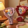 Ramo Pequeño de Flores Pompones Tejidas, Flores Artificiales, Ramo de Flores Falsas de Hilo, Accesorios de Regalo para Temporada de Graduación, Regalos Transfronterizos del Fabricante